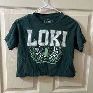 Green Loki crop top